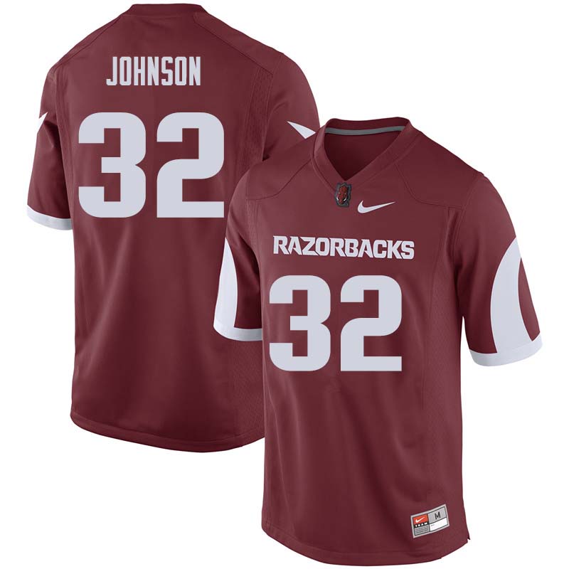 Men #32 Hayden Johnson Arkansas Razorback College Football Jerseys Sale-Cardinal